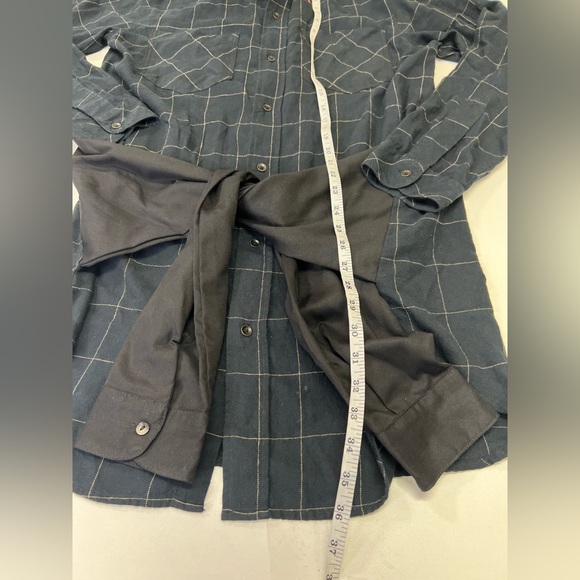 Current/Elliott The Twist Shirt Dress in Windowpane Plaid and Black New Size S - Picture 5 of 11